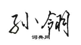 骆恒光孙翎行书个性签名怎么写