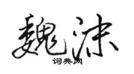 骆恒光魏沫行书个性签名怎么写