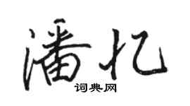 骆恒光潘忆行书个性签名怎么写