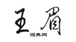 骆恒光王眉行书个性签名怎么写