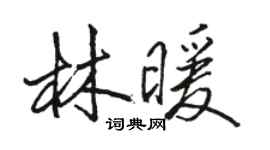 骆恒光林暖行书个性签名怎么写
