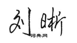 骆恒光刘晰行书个性签名怎么写
