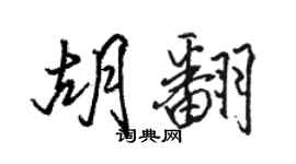 骆恒光胡翻行书个性签名怎么写