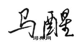 骆恒光马醒行书个性签名怎么写