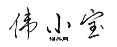 骆恒光伟小宝行书个性签名怎么写