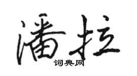 骆恒光潘拉行书个性签名怎么写