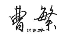 骆恒光曹繁行书个性签名怎么写