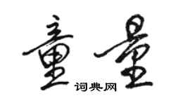 骆恒光童量行书个性签名怎么写