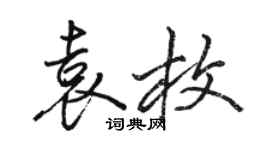 骆恒光袁枚行书个性签名怎么写
