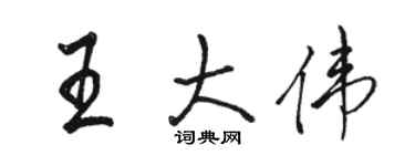 骆恒光王大伟行书个性签名怎么写
