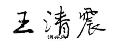 曾庆福王清震行书个性签名怎么写