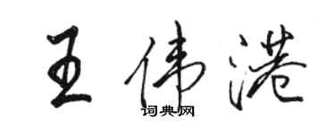 骆恒光王伟港行书个性签名怎么写