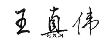 骆恒光王直伟行书个性签名怎么写