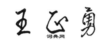 骆恒光王正勇行书个性签名怎么写