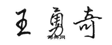 骆恒光王勇奇行书个性签名怎么写