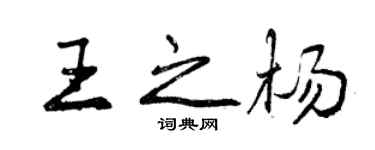 曾庆福王之杨行书个性签名怎么写