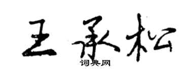 曾庆福王承松行书个性签名怎么写