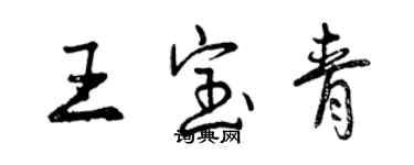 曾庆福王宝青行书个性签名怎么写
