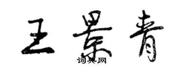 曾庆福王景青行书个性签名怎么写