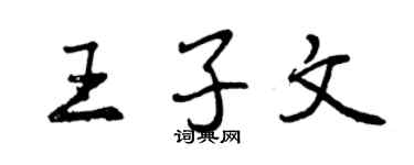 曾庆福王子文行书个性签名怎么写