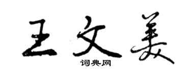 曾庆福王文美行书个性签名怎么写