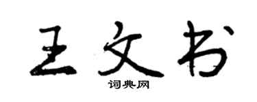 曾庆福王文书行书个性签名怎么写