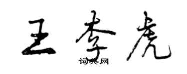 曾庆福王李虎行书个性签名怎么写