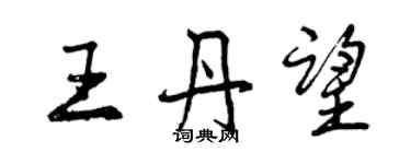曾庆福王丹望行书个性签名怎么写