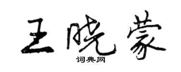 曾庆福王晓蒙行书个性签名怎么写