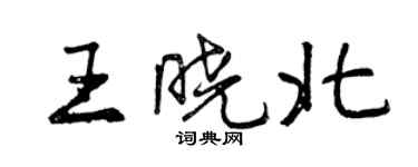 曾庆福王晓北行书个性签名怎么写