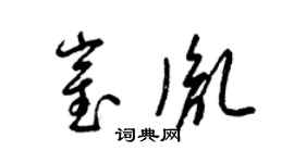 梁锦英崔胤草书个性签名怎么写