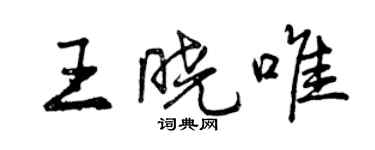 曾庆福王晓唯行书个性签名怎么写