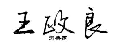 曾庆福王政良行书个性签名怎么写
