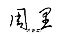 梁锦英周里草书个性签名怎么写
