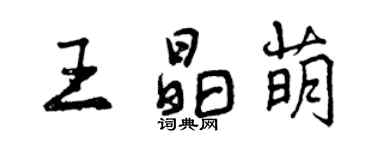 曾庆福王晶萌行书个性签名怎么写