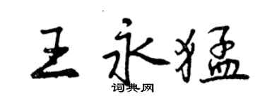 曾庆福王永猛行书个性签名怎么写