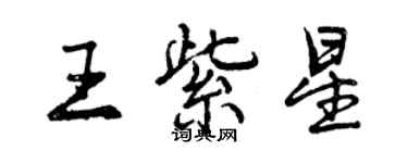 曾庆福王紫星行书个性签名怎么写