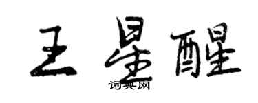 曾庆福王星醒行书个性签名怎么写