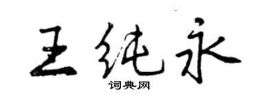 曾庆福王纯永行书个性签名怎么写