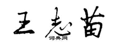 曾庆福王志苗行书个性签名怎么写