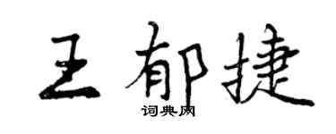 曾庆福王郁捷行书个性签名怎么写