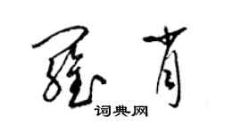 梁锦英罗肖草书个性签名怎么写