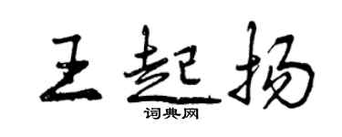 曾庆福王起扬行书个性签名怎么写
