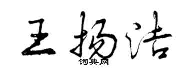 曾庆福王扬洁行书个性签名怎么写