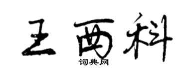 曾庆福王西科行书个性签名怎么写