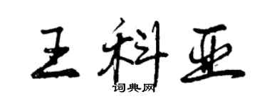 曾庆福王科亚行书个性签名怎么写