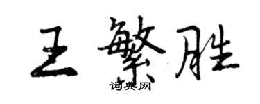 曾庆福王繁胜行书个性签名怎么写
