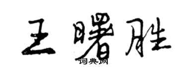 曾庆福王曙胜行书个性签名怎么写