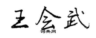 曾庆福王会武行书个性签名怎么写