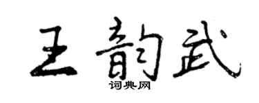 曾庆福王韵武行书个性签名怎么写